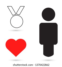 Vector icon medal 10 EPS