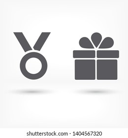 Vector icon medal 10 EPS  Illustration design