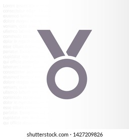 Vector icon medal 10 EPS . Lorem Ipsum Illustration design