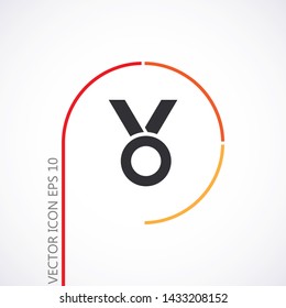 Vector icon medal 10 EPS . Lorem Ipsum Illustration design