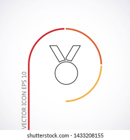 Vector icon medal 10 EPS . Lorem Ipsum Illustration design