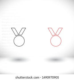 Vector icon medal 10 EPS . Lorem Ipsum Illustration design