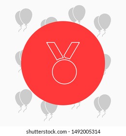 Vector icon medal 10 EPS . Lorem Ipsum Illustration design