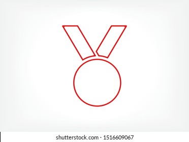 Vector icon medal 10 EPS . Lorem Ipsum Illustration design