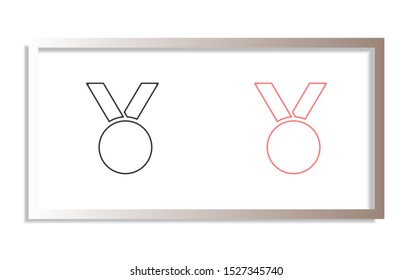 Vector icon medal 10 EPS . Lorem Ipsum Illustration design