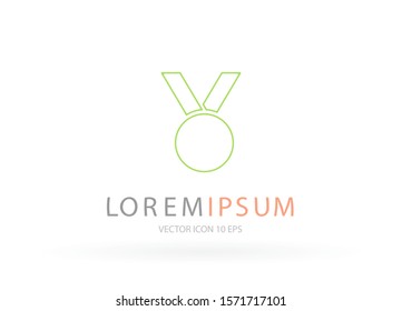 Vector icon medal 10 EPS . Lorem Ipsum Illustration design