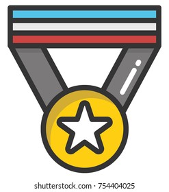 Vector icon of a medal