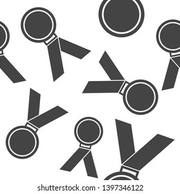 Vector icon medal. Medal of Honor, congratulations seamless pattern on a white background. 
