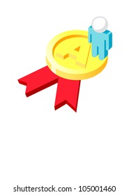Vector icon medal and person