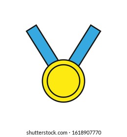 vector icon of medals with simple shapes