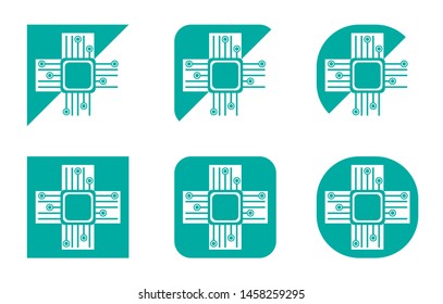 Vector icon. Medical IT icon
