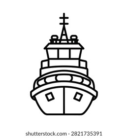 Vector icon of a medical ship.