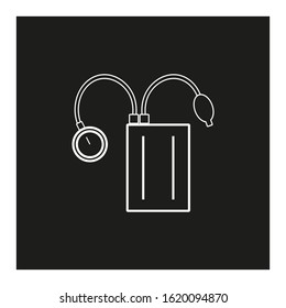 vector icon with medical sphygmomanometer shape