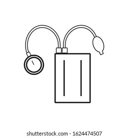 vector icon with medical sphygmomanometer shape