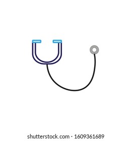 vector icon with medical stethoscope shape