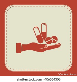 Vector icon of medicine