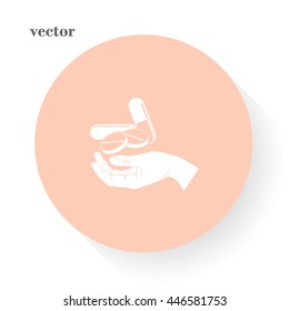 Vector icon of medicine