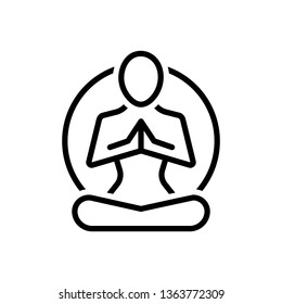 Vektorsymbol für Meditation