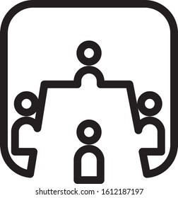 vector icon meeting in white background