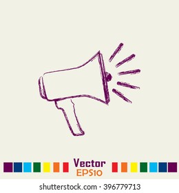 Vector icon megaphone
