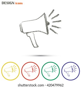 Vector icon megaphone Line icon