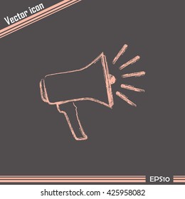 Vector icon megaphone Line icon