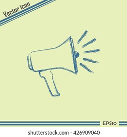 Vector icon megaphone Line icon