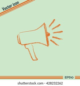 Vector icon megaphone Line icon