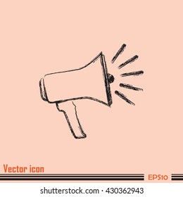 Vector icon megaphone Line icon