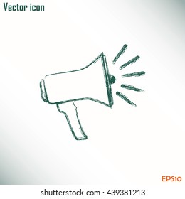 Vector icon megaphone Line icon