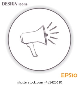 Vector icon megaphone Line icon