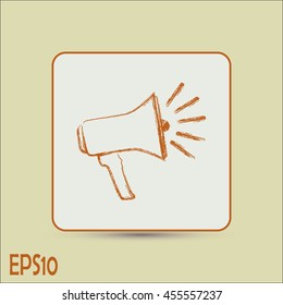 Vector icon megaphone Line icon