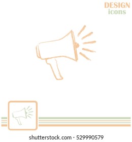 Vector icon megaphone Line icon