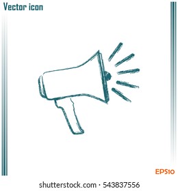 Vector icon megaphone Line icon