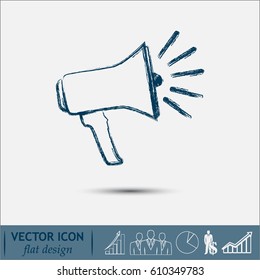 Vector icon megaphone Line icon