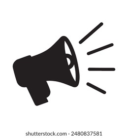Vector icon of a megaphone with sound. dissemination and promotion. Vector and line with adjustable stroke