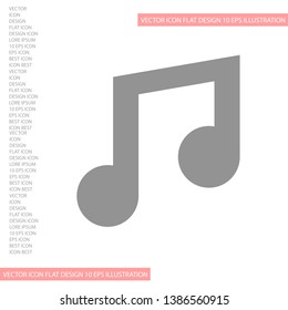 Vector icon melody 10 EPS . Lorem Ipsum Illustration design