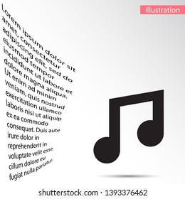 Vector icon melody 10 EPS . Lorem Ipsum Illustration design