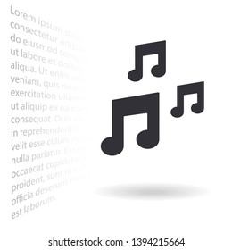 Vector icon melody 10 EPS . Lorem Ipsum Illustration design