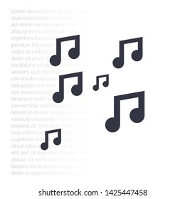 Vector icon melody 10 EPS . Lorem Ipsum Illustration design