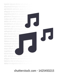 Vector icon melody 10 EPS . Lorem Ipsum Illustration design