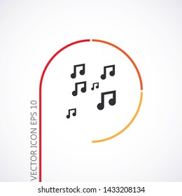 Vector icon melody 10 EPS . Lorem Ipsum Illustration design