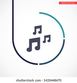 Vector icon melody 10 EPS . Lorem Ipsum Illustration design