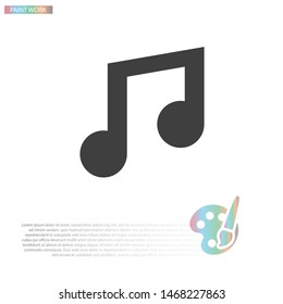 Vector icon melody 10 EPS . Lorem Ipsum Illustration design