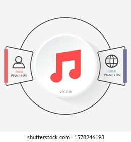 Vector icon melody 10 EPS . Lorem Ipsum Illustration design