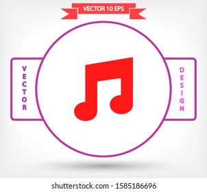 Vector icon melody 10 EPS . Lorem Ipsum Illustration design