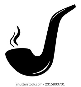 vector of the icon of the men's leisure line with a smoking pipe. men's signboard for relaxing with a smoking pipe. isolated contour symbol black illustration stencil