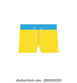 vector icon, men's swimsuit on white background