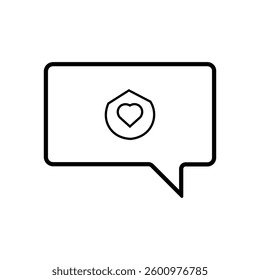 A vector icon of a message icon