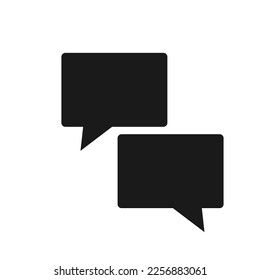 Vector icon of a message, chat. Isolated on a white background.	
